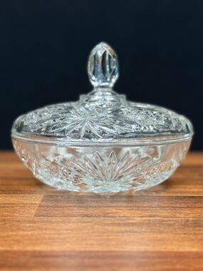 Glass Candy Dish with Lid